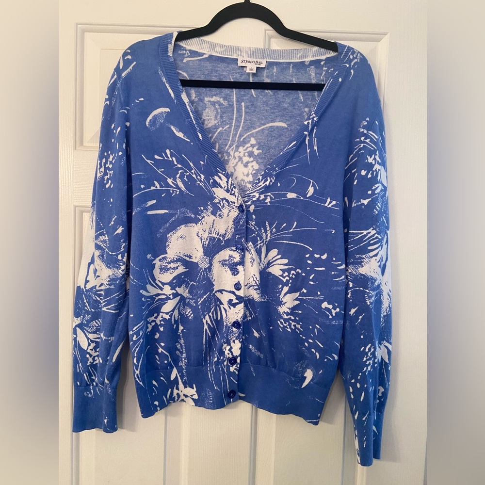 Large Blue Cardigan